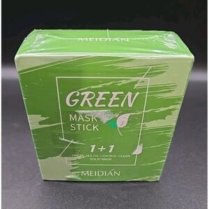 Meidian Green Mask SticK 1+1 Green Tea Oil Control Clean Solid‎ Mask - NEW